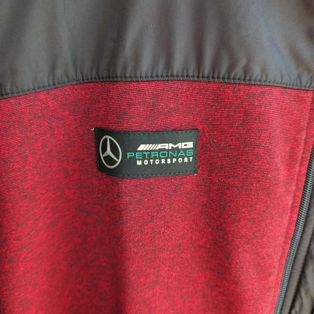 Puma Track Jacket Mens 4XL Maroon Black Mercedes AMG Petronas F1 Zip Up